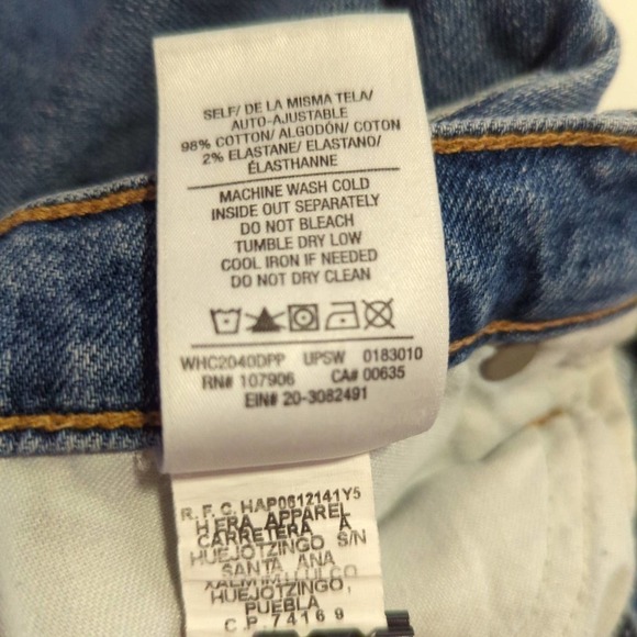 HUDSON Bettie High Rise Taper‎ Jeans In Medium 90s Wash Distressed Hem size 27 - Picture 10 of 12